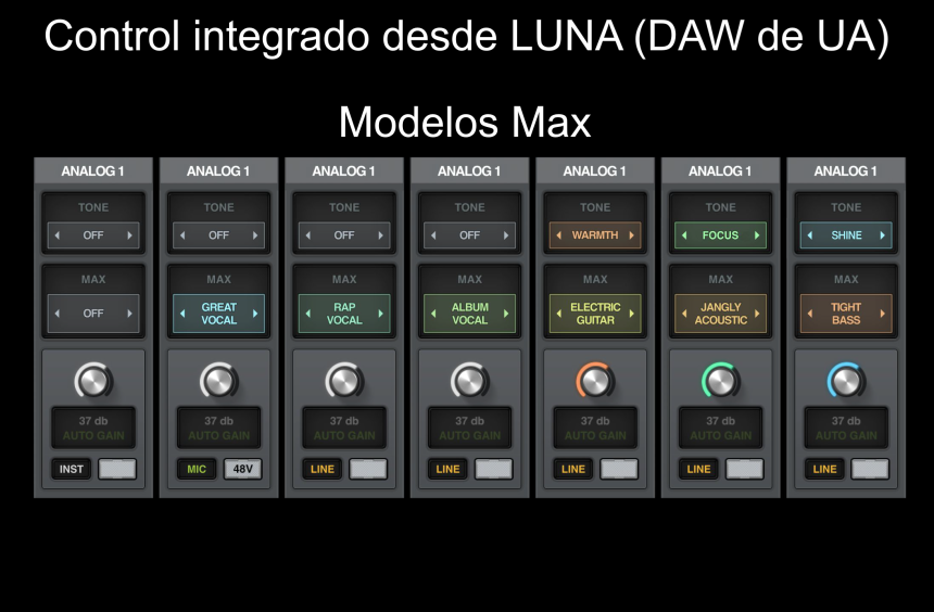 Control desde el DAW Luna