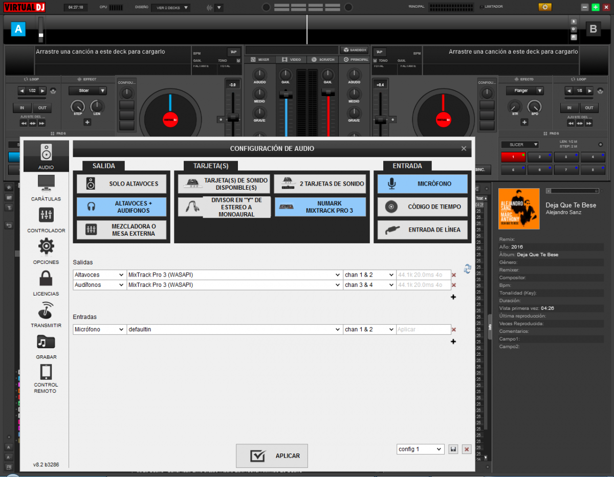 Numark Mixtrack pro 3 no logro hacer funcionar el micro Equipo DJ Hispasonic
