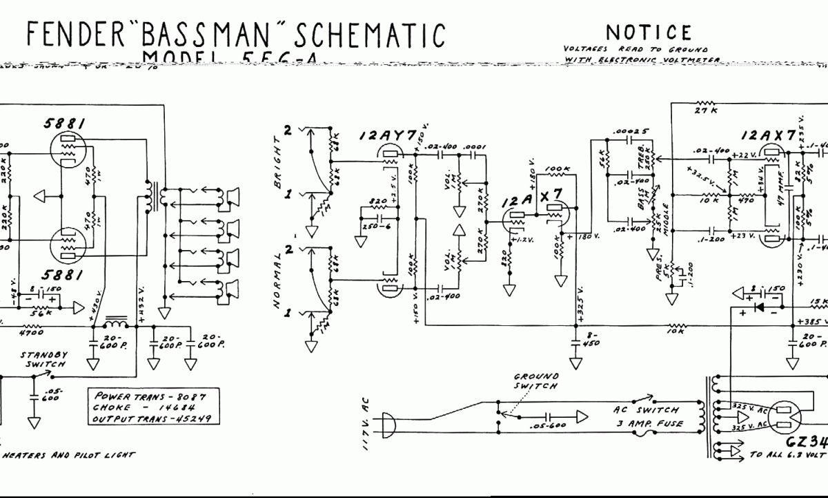 Fender bassman схема