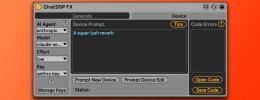Dillon Bastan ChatDSP, un generador de instrumentos y efectos Max for Live a partir de simples prompts