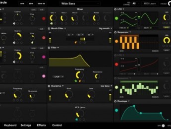 Future Audio Workshop Circle, un sinte muy visual