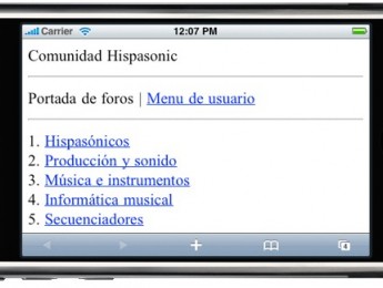 Versión para móviles de los Foros Hispasonic
