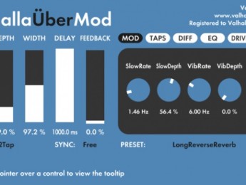 ValhallaÜberMod, nuevo plugin de modulación de ValhallaDSP