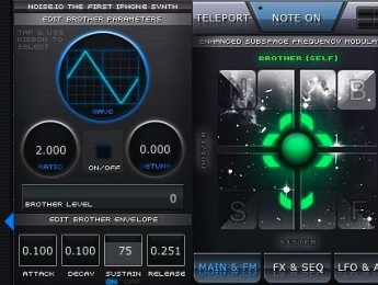 Sintetizador Noise.io para iPhone