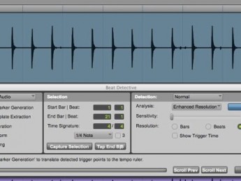 Creación de un mapa de tempo en Pro Tools con Beat Detective