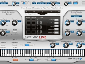 Antares Auto-Tune Live, corrección tonal a tiempo real