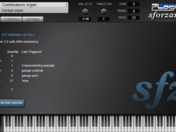 Sforzando, un reproductor SFZ gratuito