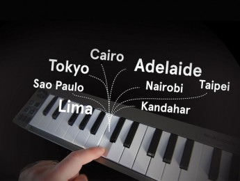Un piano que captura emisiones de radio