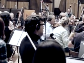 Grabando una orquesta sinfónica