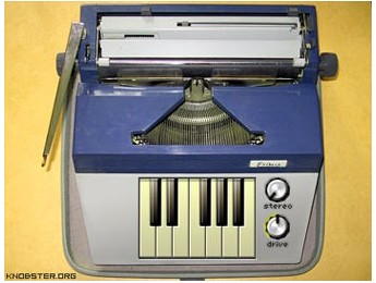 Instrumento de Knobster con sonidos de una máquina de escribir