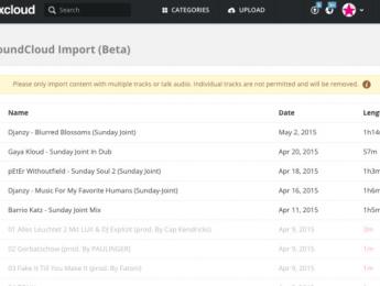 Mixcloud permite importar directamente de SoundCloud