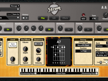 Strum GS-2 de AAS, rasgando guitarras desde un teclado