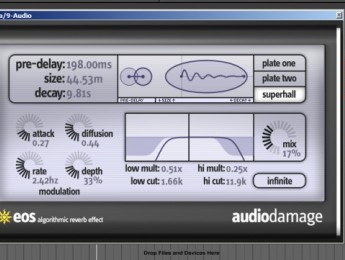 Primera captura de Eos, el nuevo plugin de Audio Damage
