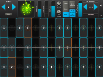 GeoShred de Wizdom Music (Jordan Rudess), síntesis modelada de guitarras para iPad