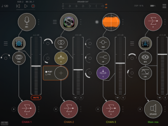 Kymatica AUM, un mezclador, hub y host audio y MIDI para iOS