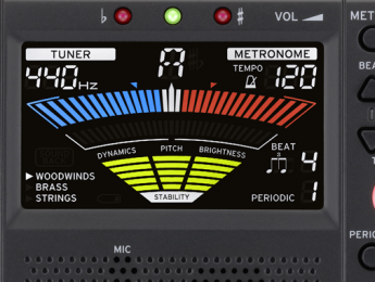 Korg TM-50TR, un afinador y metrónomo que califica qué tal tocas