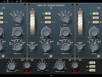 Lindell Audio 354E, un compresor M/S Neve recreado en plugin y multibanda