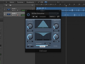 Efectos de Logic Pro X: DeEsser