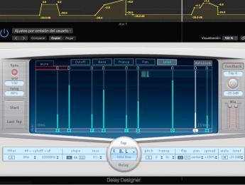 Efectos de Logic Pro X: Delay Designer