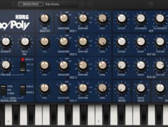 Korg iMono/Poly, otro sintetizador clásico en iOS