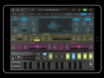 Korg Electribe Wave para iPad, producción musical basada en tabla de ondas