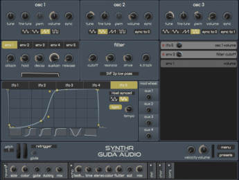 Guda SynthR, un sinte virtual pensado en torno a la modulación