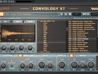 Impulse Record Convology XT, una reverb de convolución con casi 3000 archivos de respuesta a impulso