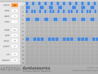 Hornet Hatefish RhyGenerator hace fáciles los complejos ritmos euclidianos