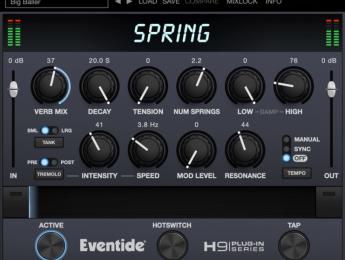 Eventide Spring, nueva reverb con controles expandidos
