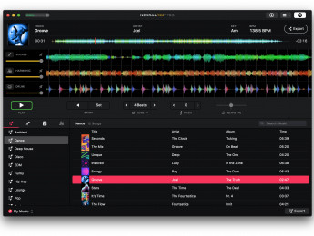Neural Mix Pro, la aplicación de escritorio de Algoriddim para extraer vocales e instrumentales