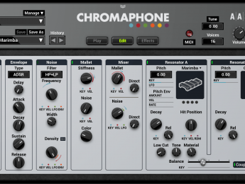 Applied Acoustics Systems Chromaphone 3, un instrumento multitímbrico para modelar objetos acústicos