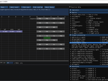 Sassy, un original sintetizador gratuito con flujo de trabajo inspirado en las hojas de cálculo