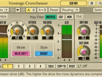 Voxengo actualiza el compresor Crunchessor