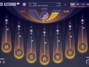 UVI Asteroid, 7 capas de sonidos y multi-efectos para percusión cinemática y diseño sonoro