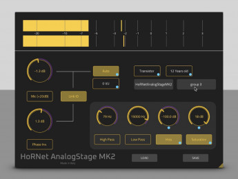 HoRNet AnalogStage MK2, un plugin de “calor analógico” por 19,99€