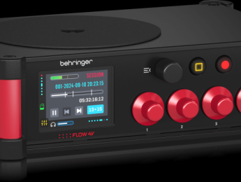 Behringer Flow 4V: 'V' de video en un grabador audio multicanal a 32 bit con timecode