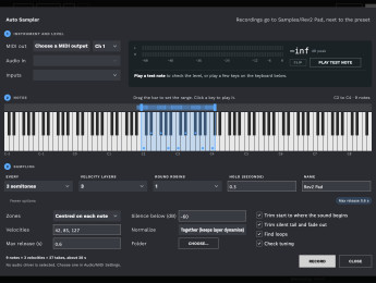 Decent Sampler 1.40.1, el sampler gratuito estrena autosampler y carga de instrumentos Kontakt
