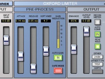 Sistema de presets actualizado para Sonnox Oxford Limiter