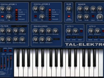 Segunda versión del sinte TAL-Elek7ro de Togu Audio Line