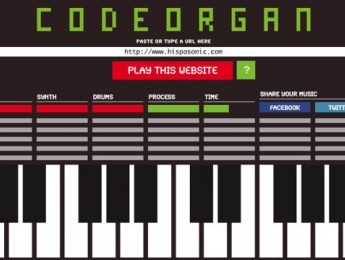 Codeorgan: música generada por páginas web