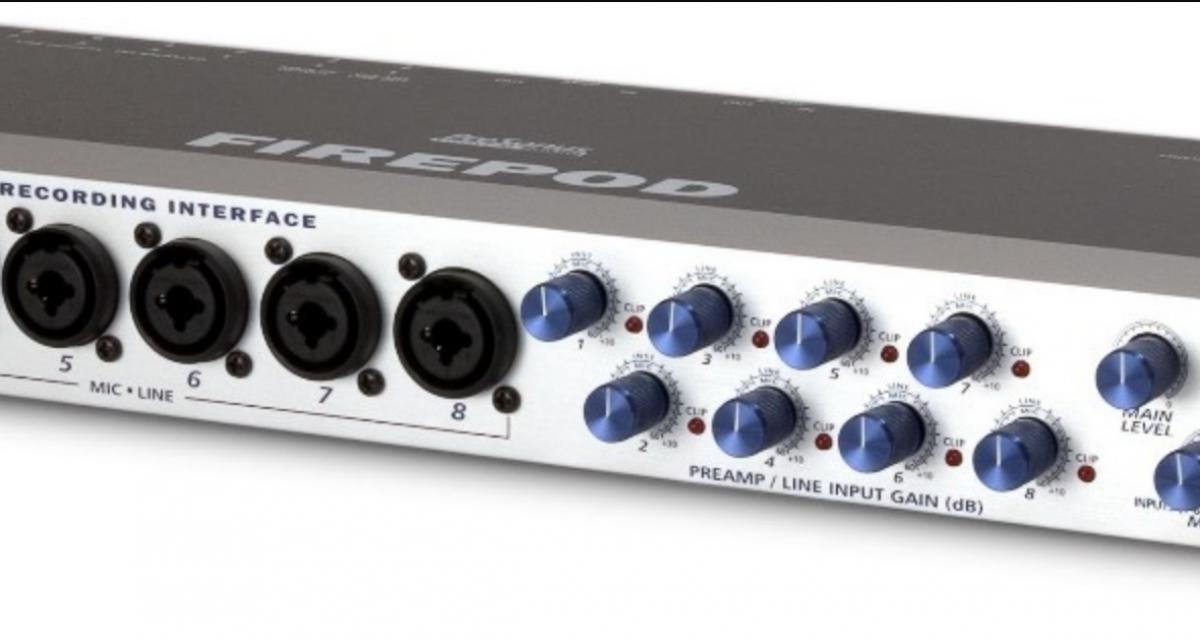 PreSonus FirePod, interfaz firewire de 10 entradas y 10 salidas