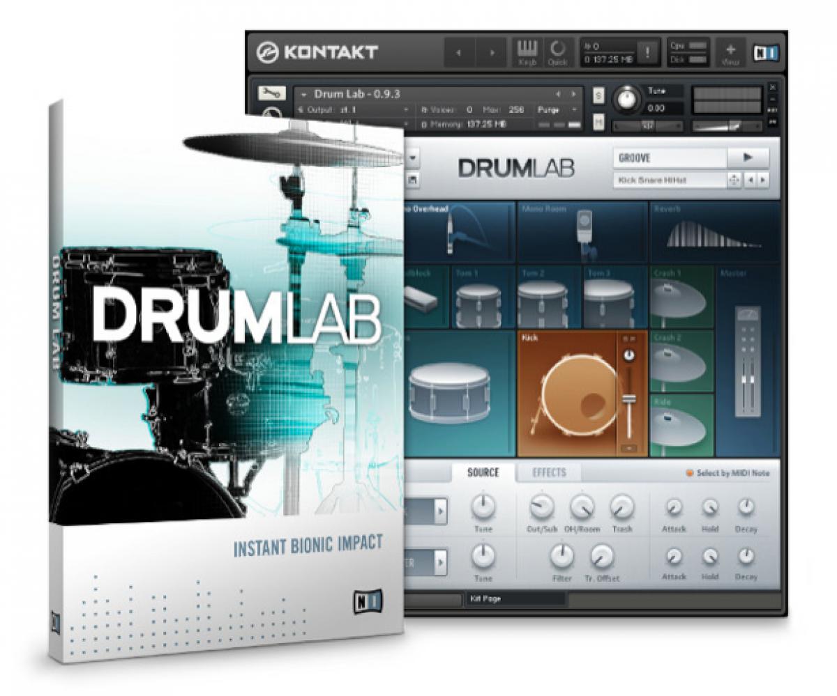 Drumlab, un laboratorio de baterías de Native Instruments