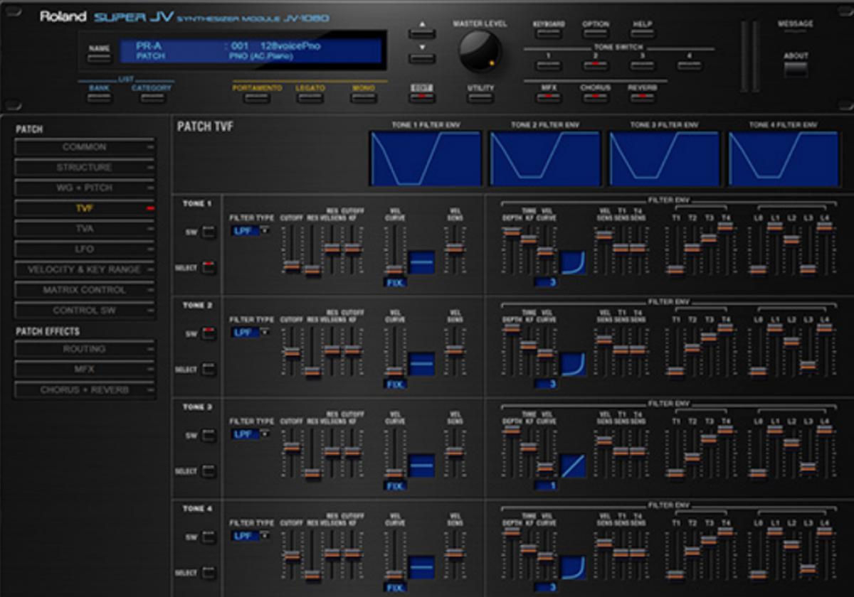 Roland Cloud JV-1080, el gran sinte digital de los 90 vuelve