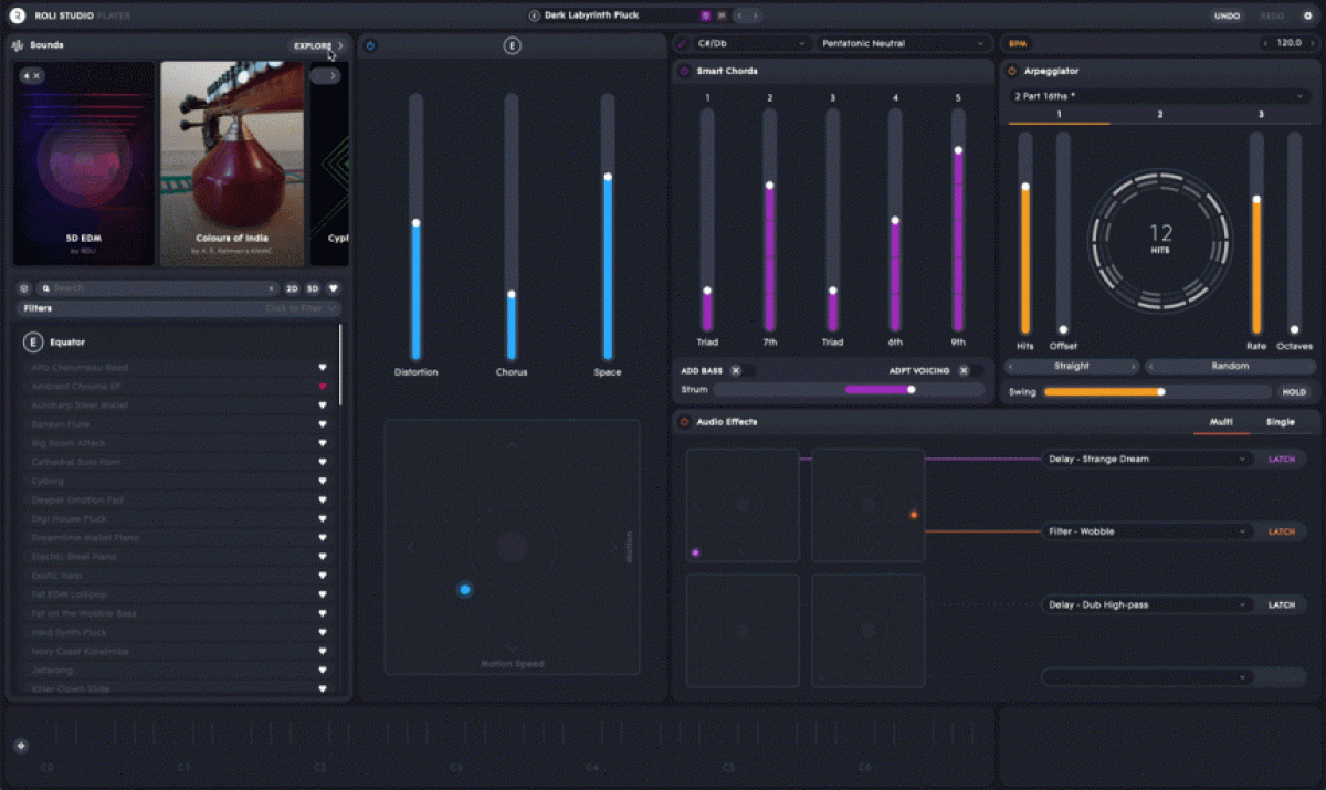 Roli Studio Player, un instrumento virtual que integra varios motores ...