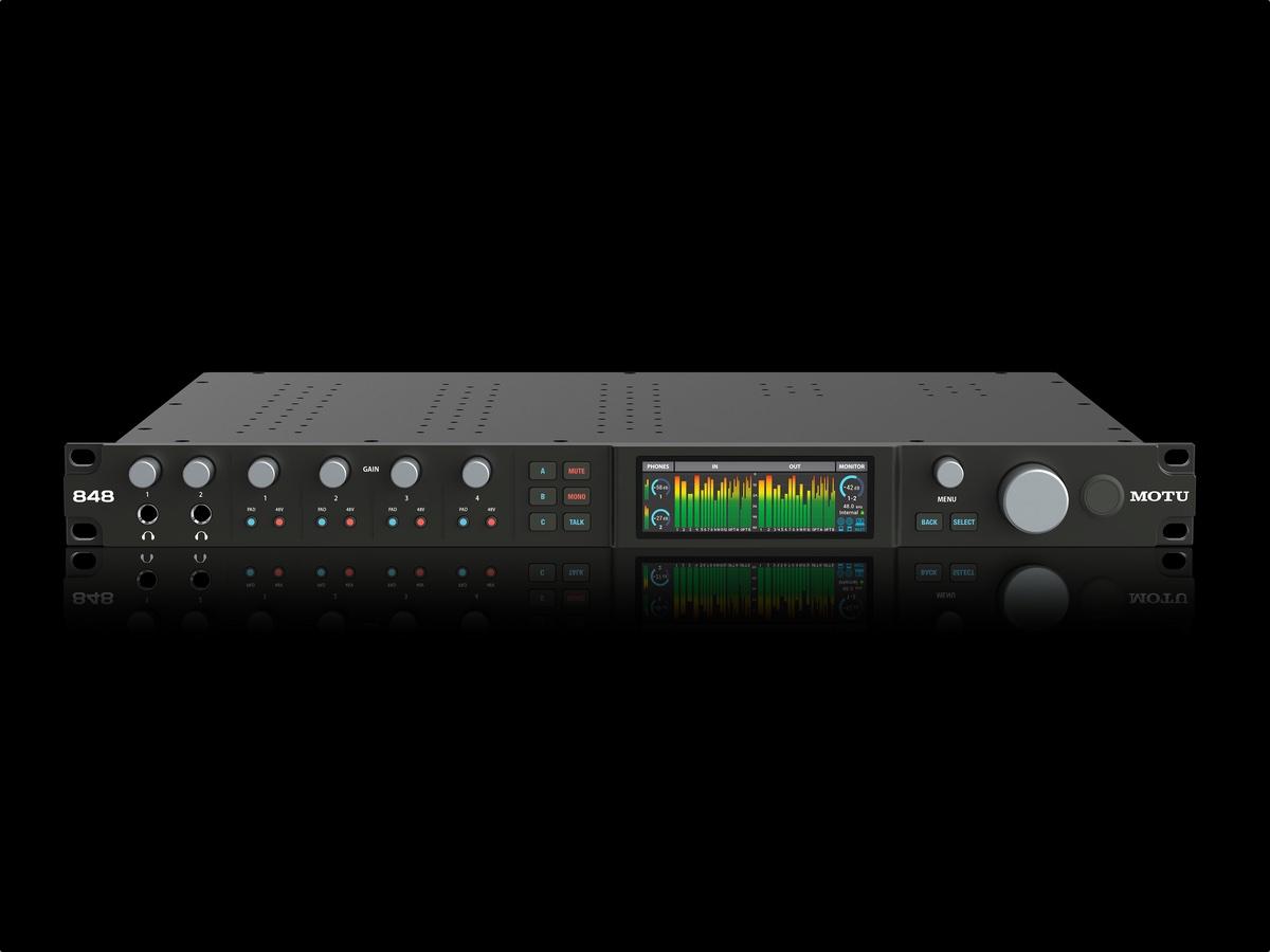 Motu Interface Rack MOTU 848: conectividad extrema y mezcla avanzada en un rack de una unidad