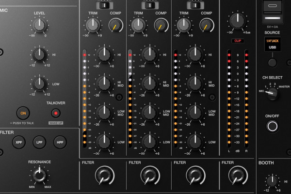Alphatheta DJM-V5, nuevo mixer de tres canales