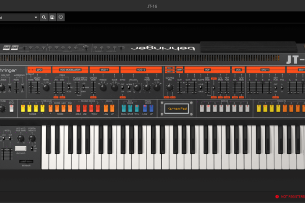 Behringer JT-16 VST, sinte soft basado en Roland Jupiter