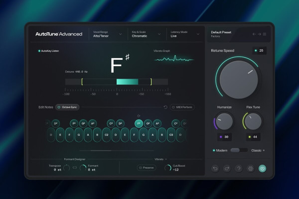 AutoTune Advanced, una nueva opción de corrección tonal que pone especial cuidado en el vibrato