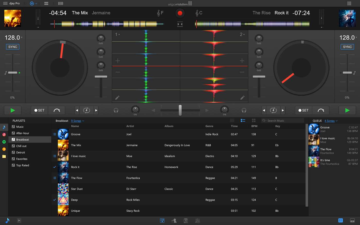 algoriddim djay pro spotify