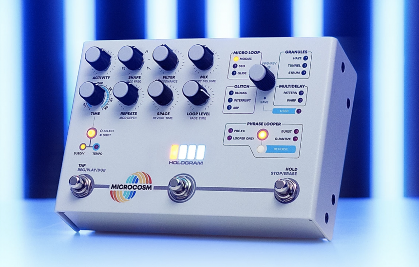 Hologram Electronics Microcosm, un pedal que integra looper y